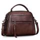 Genuine Leather Crossbody Bags for Women Handmade Vintage Hobo Handbag Clutch Satchel Purses brown Size: M