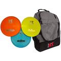 Disc Golf UK Starter Set 3 Discs - Frisbees with DGUK Chariot Bag Frisbee Golf
