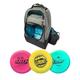 Disc Golf UK Starter Set 3 Discs - Frisbees with DGUK Chariot Bag Frisbee Golf