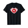 Hello Kitty Valentine's Day Love Heart Rose T-Shirt