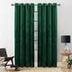 Yorkshire Bedding Emerald Green Blackout Curtains 66x90 for Bedroom – Super Soft Crushed Velvet Thermal Insulated Curtains for Living Room – Eyelet Curtain with 2 Tie Backs (168cm x 228cm)