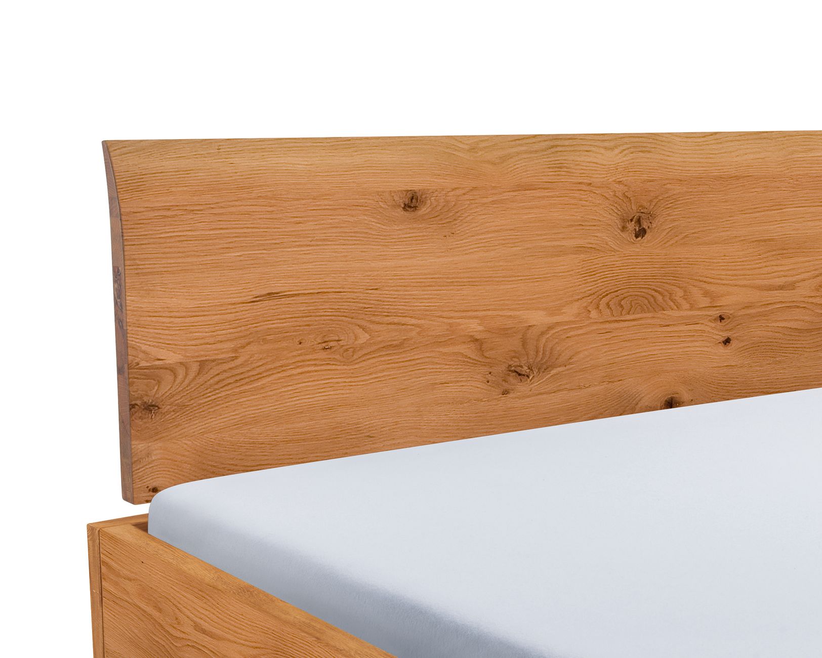 Hasena Oak-Line Massivholzbett Ronda/Lisio 90x200 cm Eiche natur 20 cm