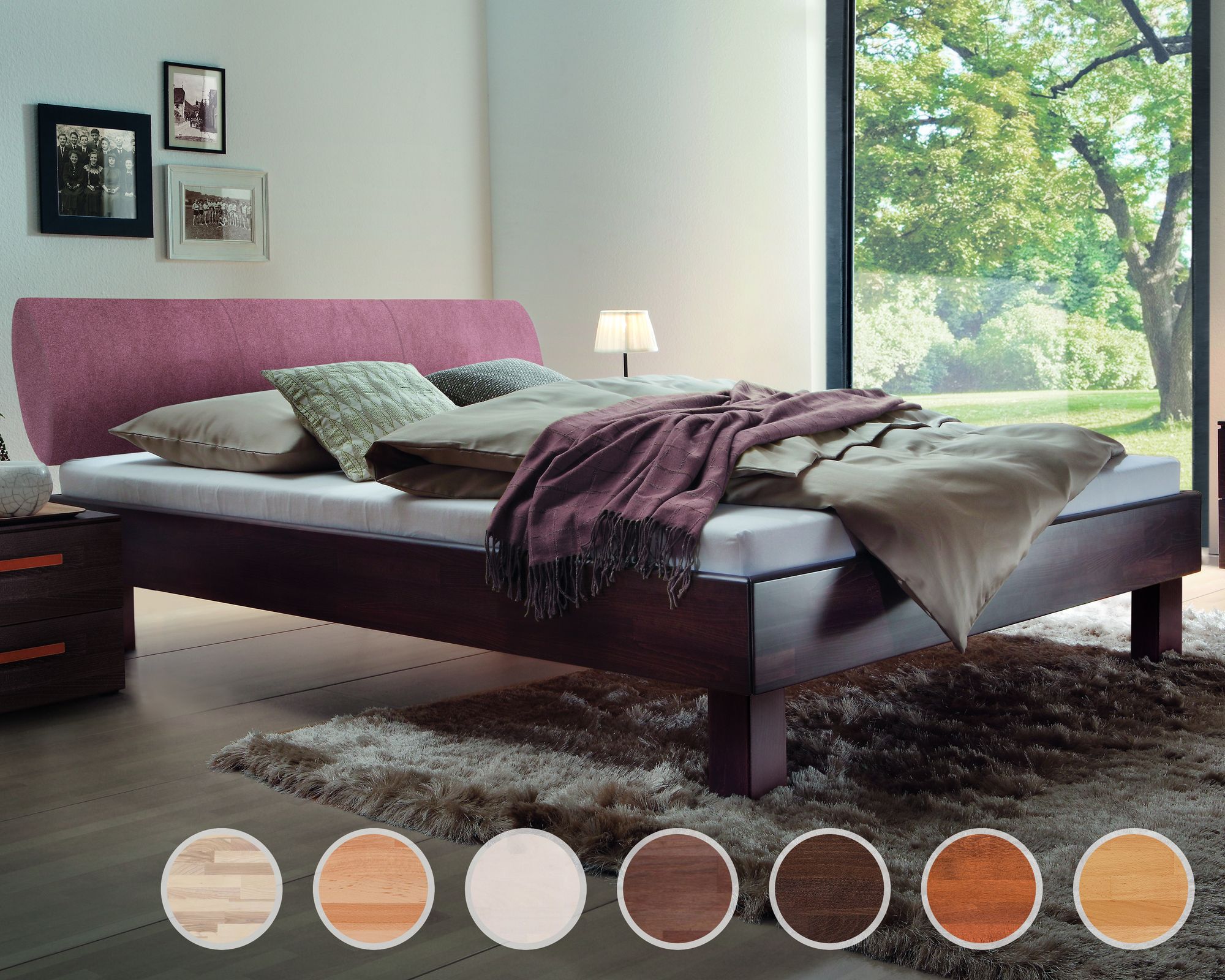 Hasena Wood-Line Premium Cantu/Elipsa 100x200 cm / Buche weiss lasiert, lackiert