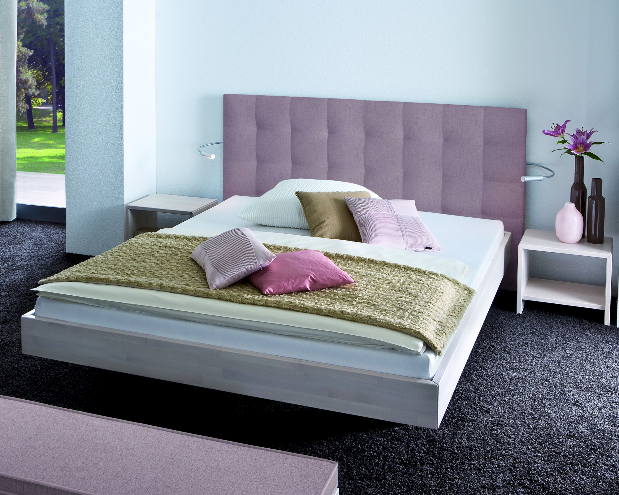 Hasena Wood-Line Massivholzbett Classic Vilo/Sogno 120x200 cm / Kernbuche natur, geölt