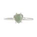 Apple Green Trillion,'Guatemalan Apple Green Jade and Sterling Silver Ring'