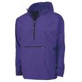 Charles River Apparel Unisex's Pack-N-Go Wind & Water-Resistant Pullover (Reg/Ext Sizes) Rain Jacket, Purple, XXXXL