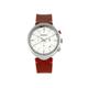 Breed Tempest Chronograph Leather-Band Watch w/Date Brown/White One Size BRD8601