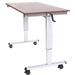 Luxor 60" Crank Adjustable Stand-Up Desk (Dark Walnut Desk, Silver Frame) STANDUP-CF60-DW