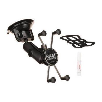 RAM MOUNTS Twist Lock Suction Cup Mount with Universal X-Grip IV Holder for Large Phon RAM-B-166-UN10U