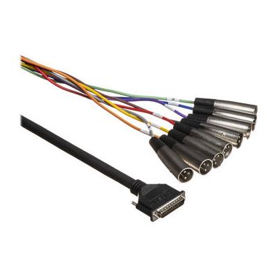 Hosa Technology DTM-804 Male DB-25 to 8x Male 3-Pin XLR Male Snake Cable- Tascam Compatible DTM-804