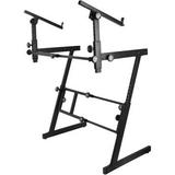 On-Stage KS7365EJ Heavy Duty Folding-Z Two-Tier Keyboard Stand KS7365EJ