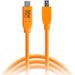 Tether Tools TetherPro USB Type-C Male to 5-Pin Micro-USB 2.0 Type-B Male Cable (15', Or CUC2515-ORG