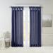 Madison Park 50x95 100% Polyester Twist Tab Lined Window Curtain in Navy - Olliix MP40-6317