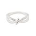 Illusory Knot,'Knot Shape Sterling Silver Band Ring from India'