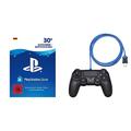 PSN Card-Aufstockung | 30 EUR | deutsches Konto | PSN Download Code & Amazon Basics - Controller-Ladekabel f√ºr die PlayStation 4