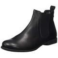 THINK! Damen AGRAT leder gefütterter, nachhaltiger Chelsea-Boots, 0000 Schwarz,39.5 EU