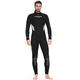 Cressi Castoro Man Monopiece Wetsuit - Tauchanzug für Herren, Neopren 5 mm, Schwarz/Grau, XXL