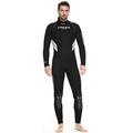 Cressi Castoro Man Monopiece Wetsuit - Tauchanzug für Herren, Neopren 5 mm, Schwarz/Grau, L