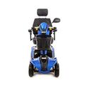 Monarch MM4 Travel Mobility Scooter - 2 x 50 Ah Batteries - Pneumatic Tyres - Electric Mobility Scooter - Padded Upholstery Swivel Seat - 136 kg Weight Capacity (Blue)