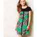 Anthropologie Dresses | Anthropologie Maeve Green Silk Floral Dress 2 | Color: Black/Green | Size: 2