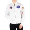 ALPHA INDUSTRIES Herren MA-1 TT NASA Reversible II Bomberjacke, White, XL