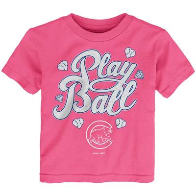 "Toddler Pink Chicago Cubs Ball Girl T-Shirt"