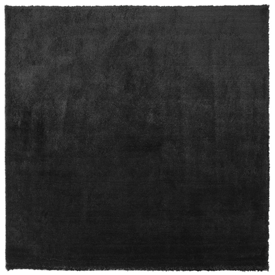 Teppich Schwarz 200 x 200 cm Shaggy mit Kuschelfaktor Getuftet in quadratischer Form Klassisch