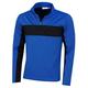 Calvin Klein Mens Embossed Half Zip Sweater - Blue/Black - XL