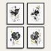 Noir Blooms Art - Print I, 15" x 12" - Ballard Designs 15" x 12" - Ballard Designs