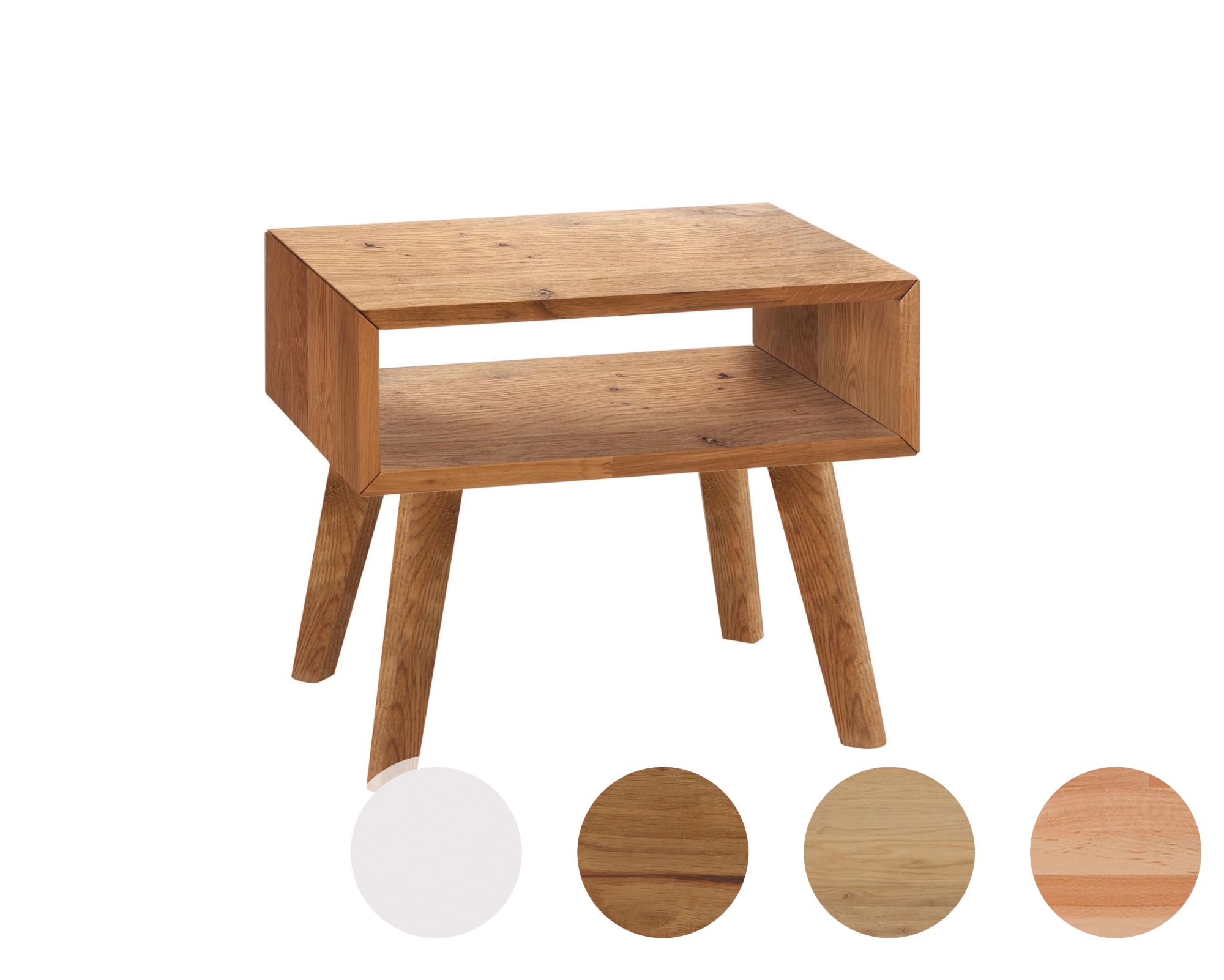 Hasena Nachttisch Jaca Buche weiss deckend