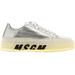 Metallic Platform Sole Sneakers - White - MSGM Sneakers