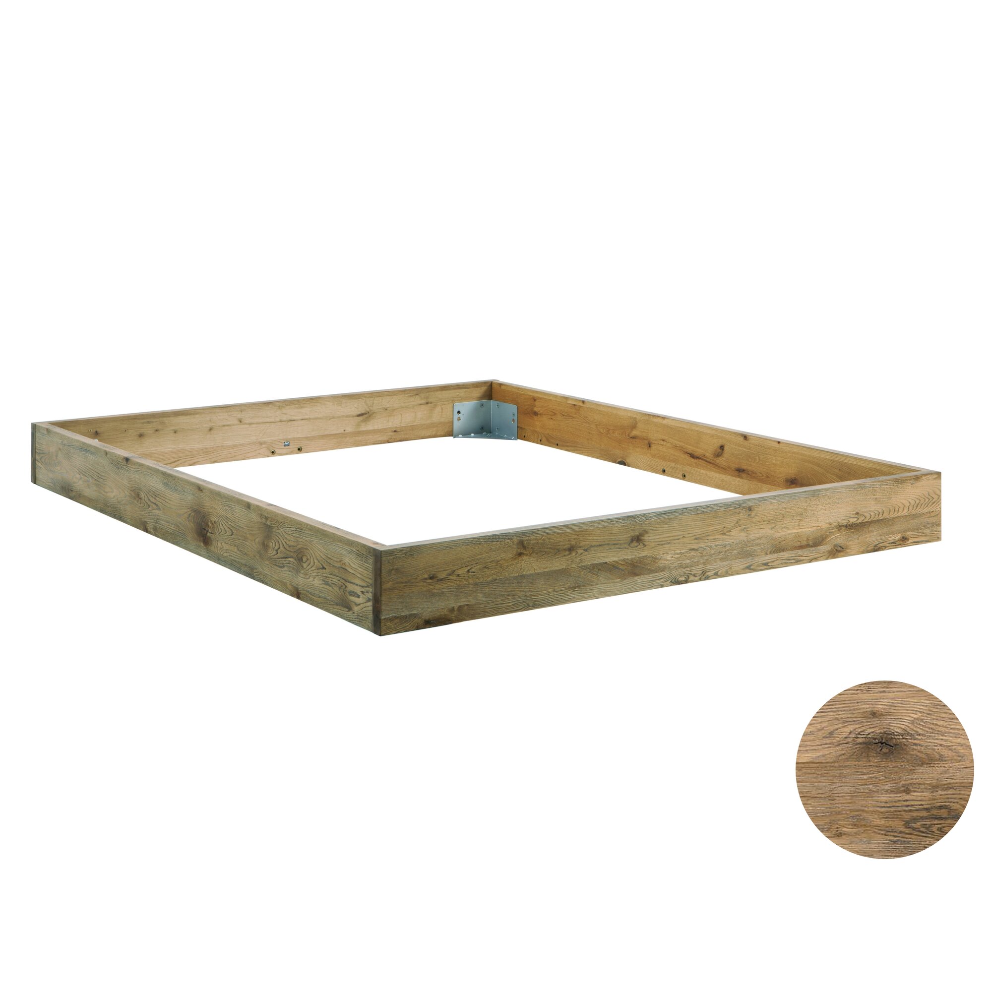 Hasena Oak-Vintage Bettrahmen Cadro 18 Wildeiche 100x190 cm / Wildeiche vintage natur, geölt Image