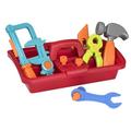 playkidz 23 Piece Tool Box Set: Great Construction Toys for Boys and Girls Assortment of Different Super Durable Tools Nails Screws and A Storage Caddy.