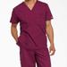 Dickies Men's Eds Signature V-Neck Scrub Top - Wine Size S (81906)