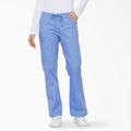 Dickies Women's Eds Signature Flare Leg Cargo Scrub Pants - Ceil Blue Size S (86206)