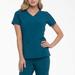 Dickies Women's Eds Essentials Mock Wrap Scrub Top - Caribbean Blue Size XL (DK625)