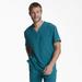 Dickies Men's Eds Essentials V-Neck Scrub Top - Caribbean Blue Size L (DK635)