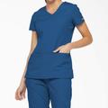 Dickies Women's Eds Signature V-Neck Scrub Top With Pen Slot - Royal Blue Size 2Xl (85906)