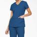 Dickies Women's Eds Signature V-Neck Scrub Top - Royal Blue Size 2Xl (85906)