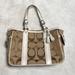 Coach Bags | Authentic Signature Coach Tote Handbag | Color: Tan/White | Size: See Photo