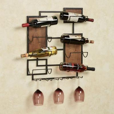 Coulter Wall Wine Rack Black , Black