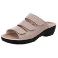 Rohde 5772 Cremona Damen Schuhe Pantoletten Clogs Leder, Größe:42 EU, Farbe:Beige