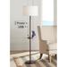 360 Lighting Caper 60 1/2" Bronze Table Floor Lamp with USB and Outlet