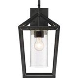 Nuvo Lighting 66593 - 1 Light Matte Black Clear Seeded Glass Shade Wall Lantern (HOPEWELL 1 LT LARGE LANTERN)