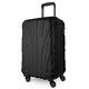 suitline - Handgepäck Bordgepäck Koffer mit Laptoptasche und Erweiterung, Business Trolley, TSA, 55 cm, ca. 38 Liter, 100% ABS Matt, Schwarz