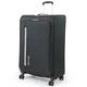 Pierre Cardin Soft Shell 79cm Suitcase with x4 Spinner Wheels - Quality Tested Soft Sided Luggage Travel Bag | Weighing 2.9 Kg 30" Inch Large 104 litres Cap CL610 (Large, Black & Grey)