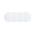 Denby White Porcelain Small Plates Set of 4 - 19cm Dishwasher Microwave Safe Crockery - Chip & Crack Resistant Glazed Appetiser Side Plates