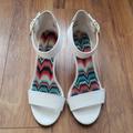 American Eagle Outfitters Shoes | American Eagle Lansing Wedges With Ankle Strap | Color: White | Size: 6.5