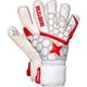 Derbystar APS White Red Star II Torwarthandschuhe Unisex, Weiss rot Silber, 8.5