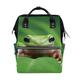 BKEOY Backpack Diaper Bag Green Leaves Tree Frog Diaper Bag Multifunction Travel Daypack for Mommy Mom Dad Unisex